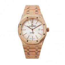 Royal Oak 15450ST 37mm White Dial in Frosted Rose Gold Royal Oak 15450ST 37mm White Dial in Frosted Rose Gold