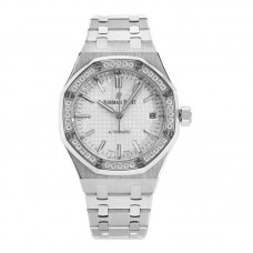 Royal Oak 15450ST 37mm White Dial in Steel with Diamond Bezel Royal Oak 15450ST 37mm White Dial in Steel with Diamond Bezel