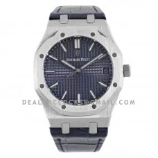 Royal Oak 15500 41mm Blue Dial in Steel on Leather Strap Royal Oak 15500 41mm Blue Dial in Steel on Leather Strap