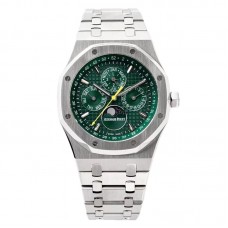 Royal Oak Perpetual Calendar 26613 Green Dial in Steel