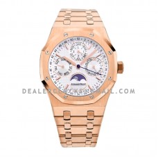 Royal Oak Perpetual Calendar Rose Gold 26574OR White Dial