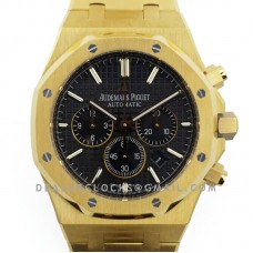 Royal Oak Self-Winding Chronograph Black Dial in Yellow Gold