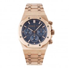 Royal Oak Self-Winding Chronograph Blue Dial in Rose Gold