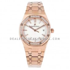 Royal Oak Selfwinding 77351OR 34mm White Dial in Pink Gold