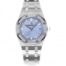 Royal Oak Selfwinding 77351ST 34mm Light Blue Dial in Steel with Diamond Bezel Royal Oak Selfwinding 77351ST 34mm Light Blue Dial in Steel with Diamond Bezel