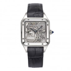 Santos-Dumont (Large) Skeleton Watch in Steel