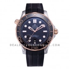 Seamaster Diver 300M Omega Co-Axial Master Chronometer 42mm Black Dial with Black Bezel