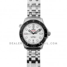 Seamaster Diver 300M Omega Co-Axial Master Chronometer 42mm White Dial with Black Bezel