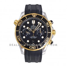 Seamaster Diver 300m Co-Axial Master Chronometer Chronograph 44mm Black Dial in Steel/Yellow Gold on Rubber Strap Seamaster Diver 300m Co-Axial Master Chronometer Chronograph 44mm Black Dial in Steel/Yellow Gold on Rubber Strap