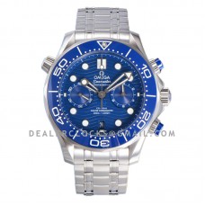 Seamaster Diver 300m Co-Axial Master Chronometer Chronograph 44mm Blue Dial in Steel Ref: 210.30.44.51.03.001 Seamaster Diver 300m Co-Axial Master Chronometer Chronograph 44mm Blue Dial in Steel Ref: 210.30.44.51.03.001