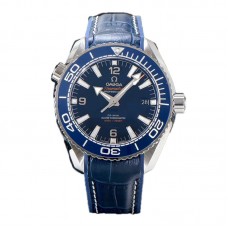 Seamaster Planet Ocean 600M 43.5mm Blue Dial in Steel on Leather Strap
