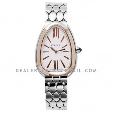 Serpenti Seduttori Watch Ref: 103144 White Dial in Steel/Rose Gold