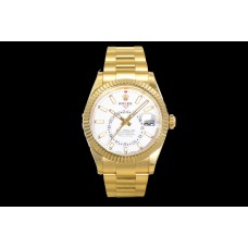 Sky-Dweller 336235 White Dial in Yellow Gold