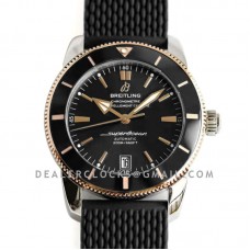 Superocean Heritage II B20 Automatic 42mm in Black Dial on Black and Rose Gold Bezel on Rubber Strap Superocean Heritage II B20 Automatic 42mm in Black Dial on Black and Rose Gold Bezel on Rubber Strap