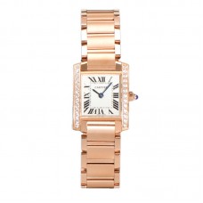 Tank Francaise Watch Small Rose Gold with Diamond Bezel Tank Francaise Watch Small Rose Gold with Diamond Bezel