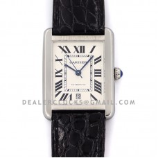 Tank Louis Cartier in Steel on Leather Strap Tank Louis Cartier in Steel on Leather Strap