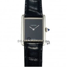 Tank Must Watch Large Black Dial in Steel