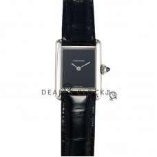 Tank Must Watch Small Black Dial in Steel