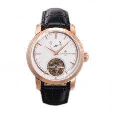 Traditionelle 14-Day Tourbillon White Dial in Rose Gold