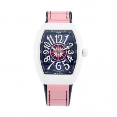 Vanguard Moonphase V32 Blue Dial in Ceramic on Pink Strap