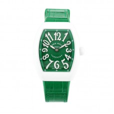 Vanguard Moonphase V32 Green Dial in Ceramic on Green Strap