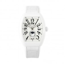 Vanguard Moonphase V32 White Dial in Ceramic on White Strap