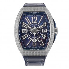 Vanguard V45 Yachting Blue Dial with White Markers and Diamond Bezel in Steel Vanguard V45 Yachting Blue Dial with White Markers and Diamond Bezel in Steel