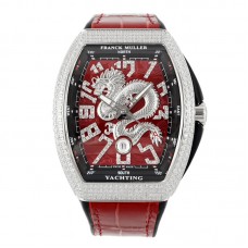 Vanguard Yachting Dragon V45YT Red Dial with Diamond Bezel on Red Leather Strap Vanguard Yachting Dragon V45YT Red Dial with Diamond Bezel on Red Leather Strap