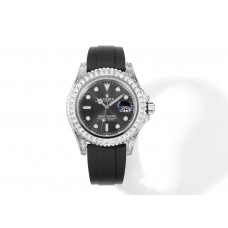 Yacht Master 40 Grey Dial with White Diamond Bezel