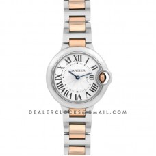 Ballon Bleu de Cartier 33mm White Dial in Steel and Gold
