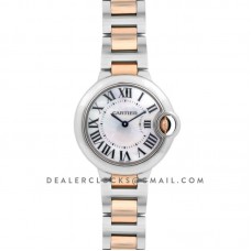 Ballon Bleu de Cartier 33mm Mother of Pearl Dial in Steel and Gold