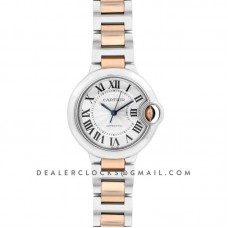 Ballon Bleu De Cartier 36mm Silver Dial in Steel/ Pink Gold