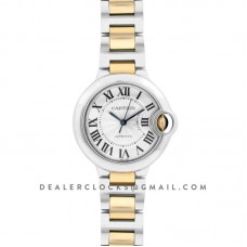 Ballon Bleu De Cartier 36mm Silver Dial in Steel/ Yellow Gold