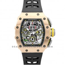 RM 011-03 Automatic Flyback Chronograph in Rose Gold / Titanium on Black Rubber