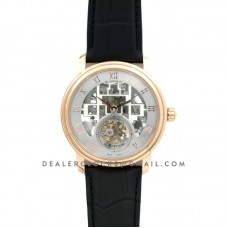 Fantasy Tourbillon Grey Dial in Rose Gold on Black Leather Strap