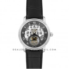 Fantasy Tourbillon Black Dial in Steel on Black Leather Strap Fantasy Tourbillon Black Dial in Steel on Black Leather Strap