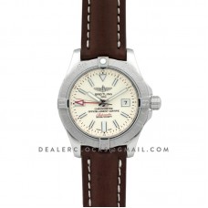 Avenger II GMT Silver Dial in Steel on Leather Strap
