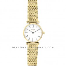 La Grande Classique De Longines 24mm White Dial in Yellow Gold on Bracelet La Grande Classique De Longines 24mm White Dial in Yellow Gold on Bracelet