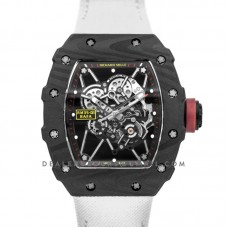 RM 035-01 Rafael Nadal Carbon on White Nylon Strap