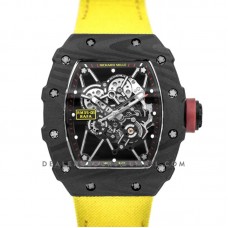 RM 035-01 Rafael Nadal Carbon on Yellow Nylon Strap