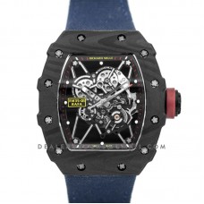 RM 035-01 Rafael Nadal Carbon on Blue Nylon Strap