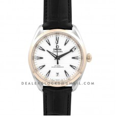 Seamaster Aqua Terra 150m 2017 41mm Master Chronometer White Dial with Rose Gold Bezel