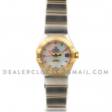 Constellation Ladies 27mm White Mother of Pearl Dial Bi Metal Yellow Gold Constellation Ladies 27mm White Mother of Pearl Dial Bi Metal Yellow Gold