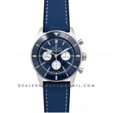 Superocean Heritage II B01 Chronograph in Blue Dial on Steel on Blue Leather Strap Superocean Heritage II B01 Chronograph in Blue Dial on Steel on Blue Leather Strap