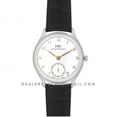 Portuguese Hand Wound Eight Days IW545408 White Dial in Steel