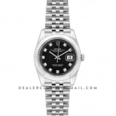 Datejust 36 116234 Black Dial with Diamond Markers Datejust 36 116234 Black Dial with Diamond Markers