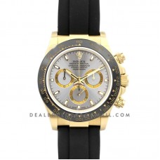 Daytona 116518LN Silver Dial in Yellow Gold