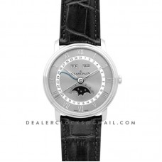 Blancai Villeret Quantieme Complet in Grey Dial on Black Leather Strap Blancai Villeret Quantieme Complet in Grey Dial on Black Leather Strap