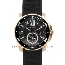 Calibre de Cartier Diver Black Dial in Rose Gold