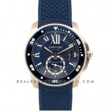 Calibre de Cartier Diver Blue Dial in Rose Gold